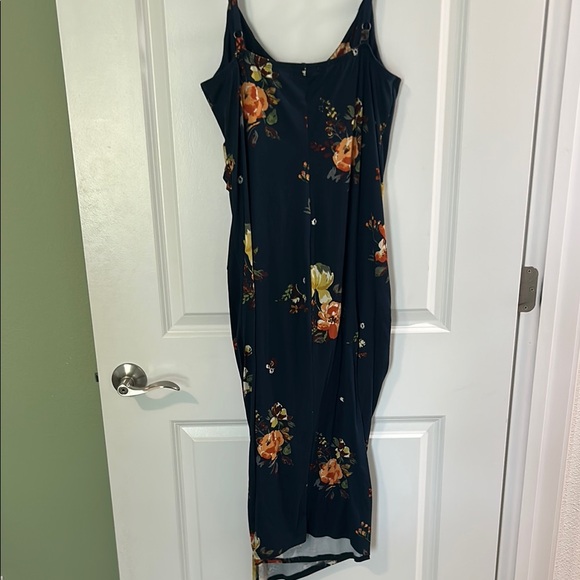Nine Britton Blue and Gold Asymmetrical Sundress - Picture 4 of 6